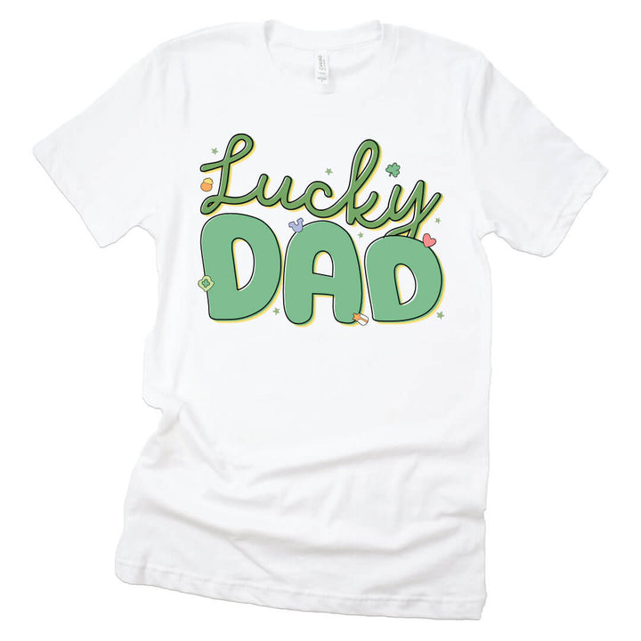 lucky dad st. patrick's day graphic tee