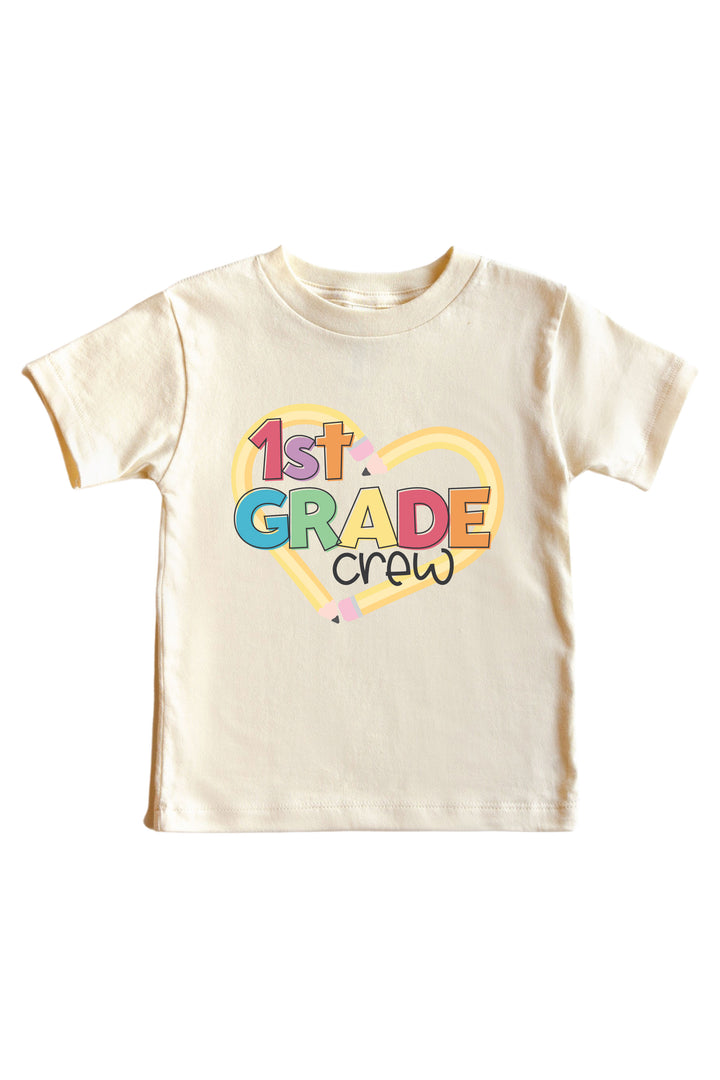 1st grade crew graphic tee for kids 