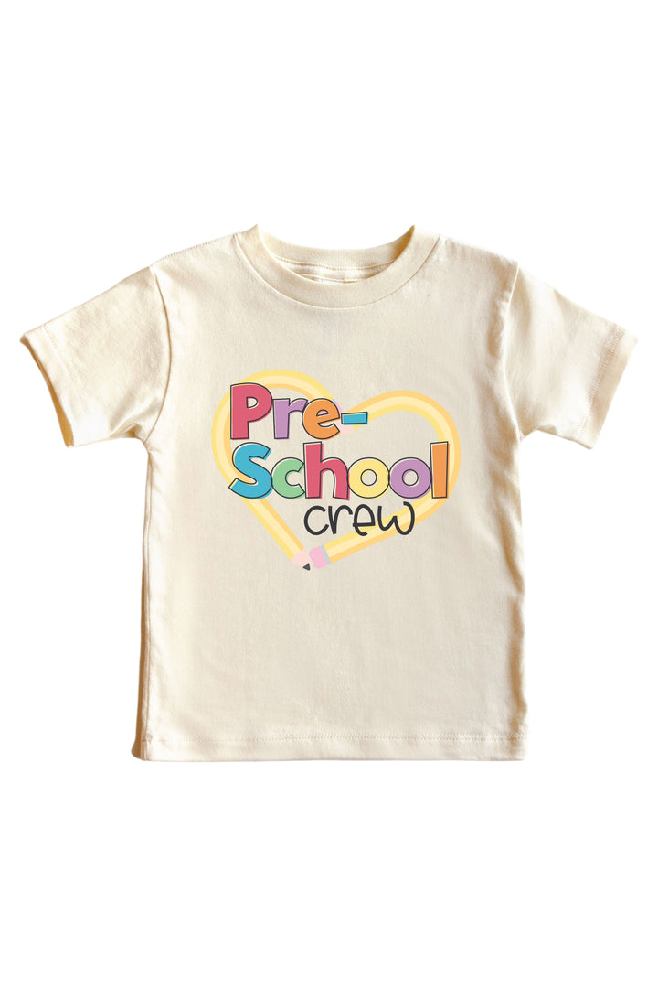 pre school crew graphic tee for kids 