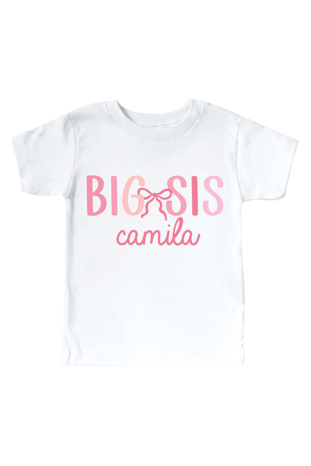 big sis personalized graphic tee for girls 
