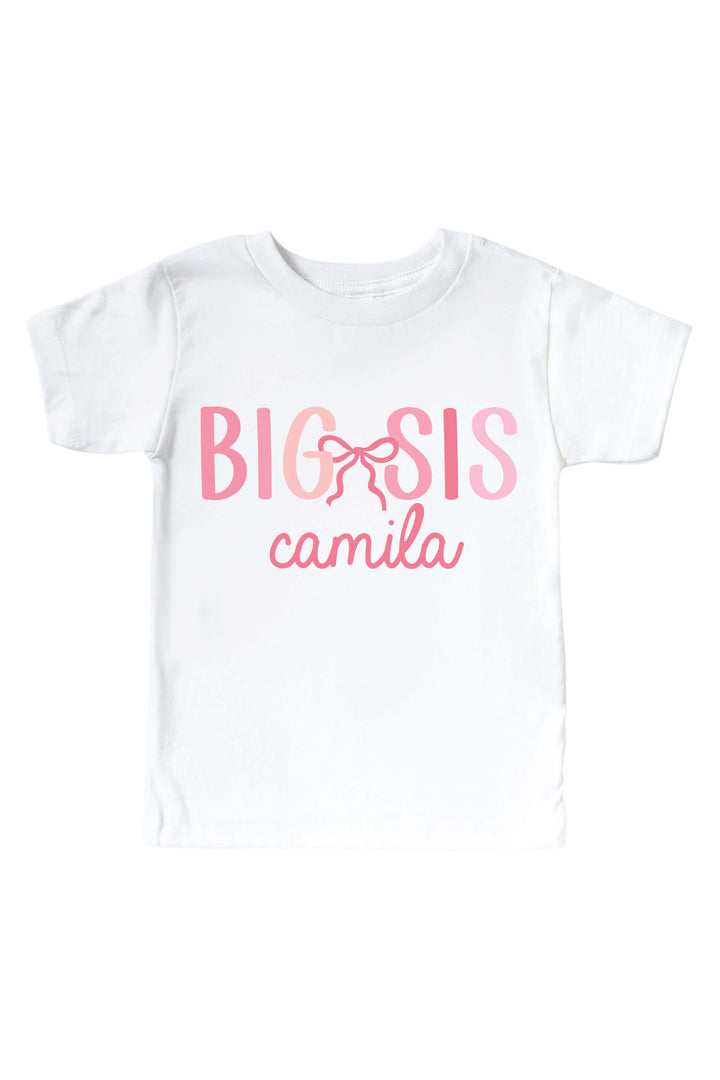 big sis personalized graphic tee for girls 