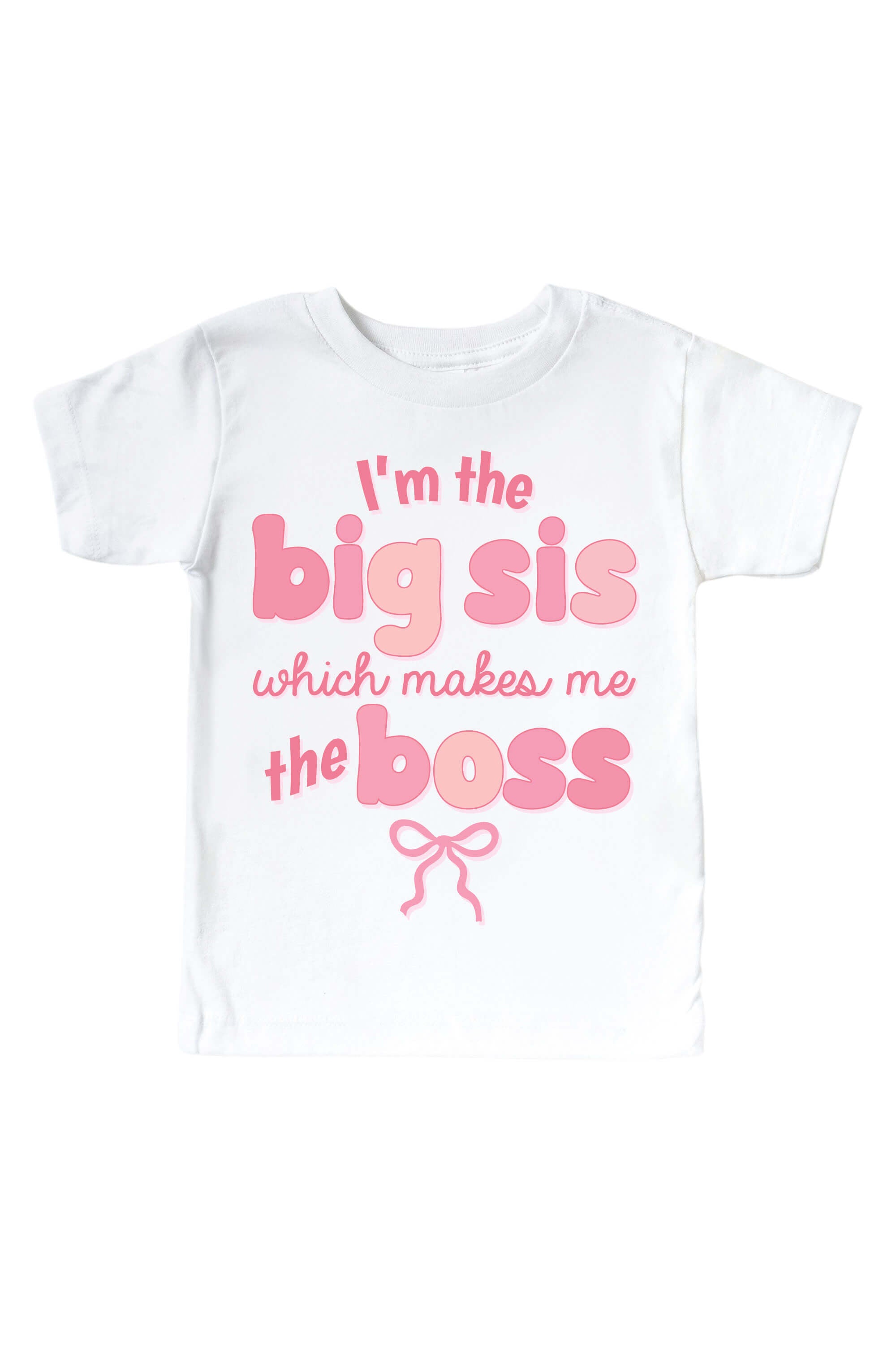 Bossy Big Sis Kids Graphic Tee | White