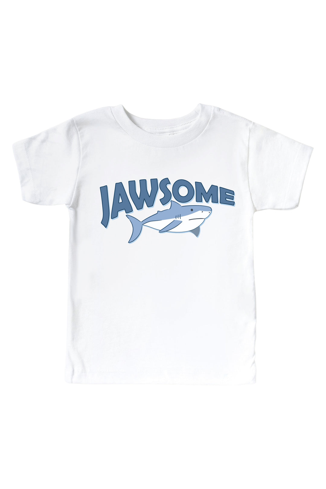 white shark graphic bodysuit for babies