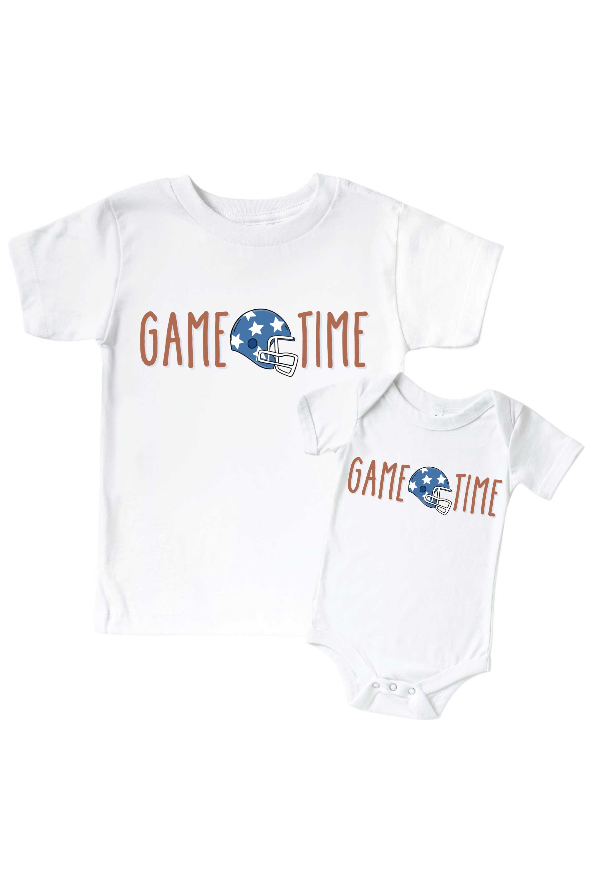 Graphic Bodysuit & Kids' Tee | Game Time Blue