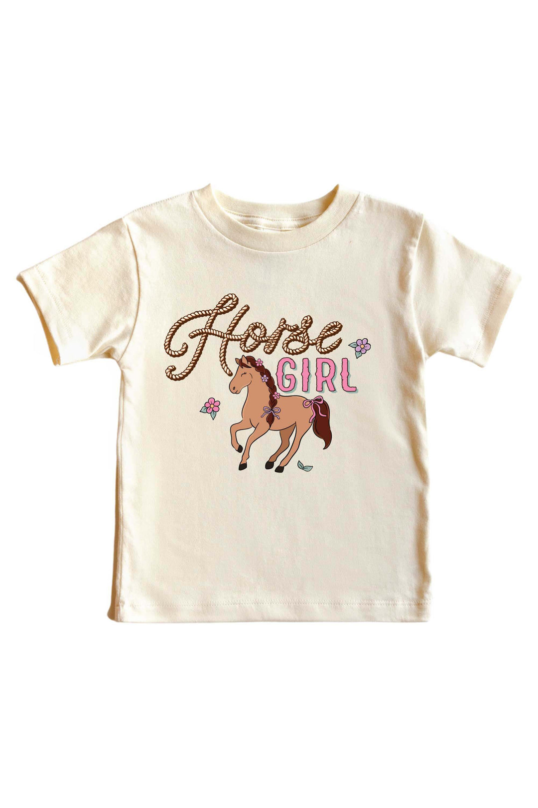 horse girl graphic tee for girls 