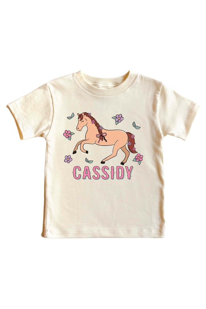 pony club pink personalized graphic tee for girls 