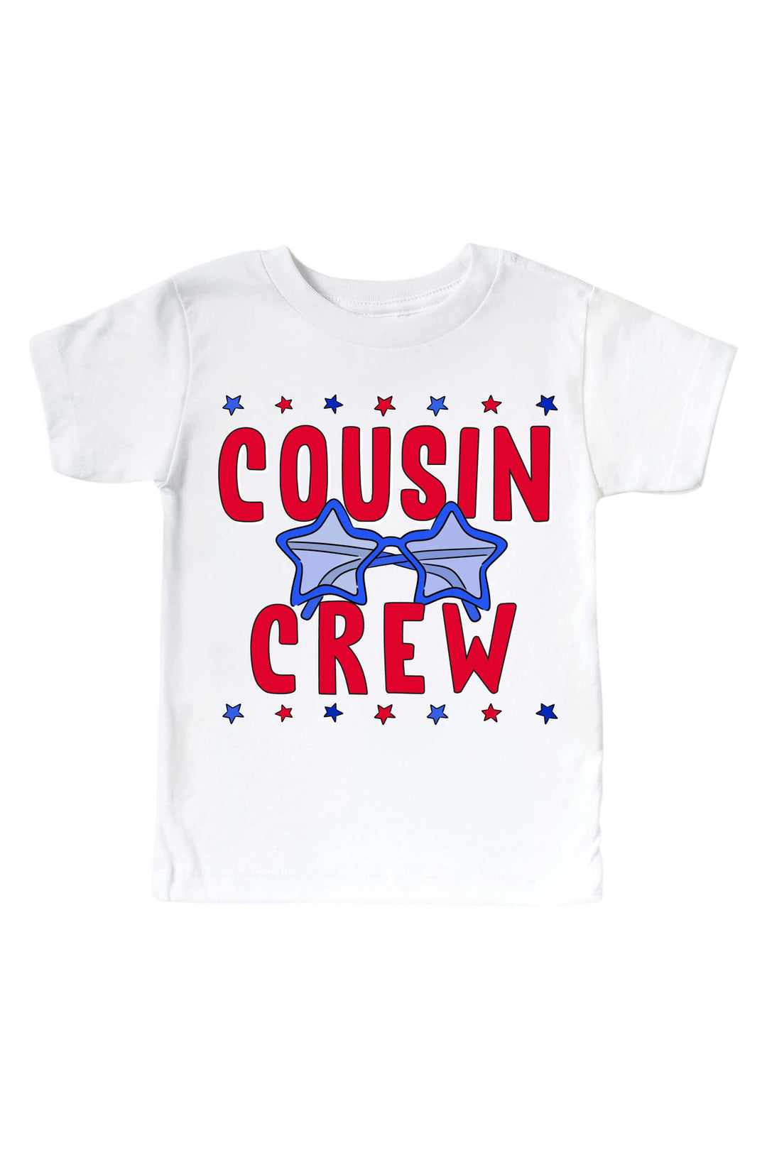 caden lane cousin crew graphic tee and onesie - 4th of july red white and cool family matching set