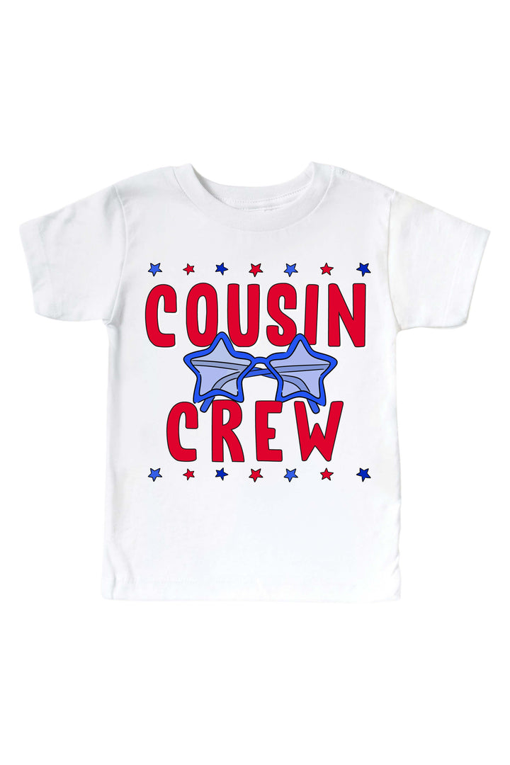 caden lane cousin crew graphic tee and onesie - 4th of july red white and cool family matching set