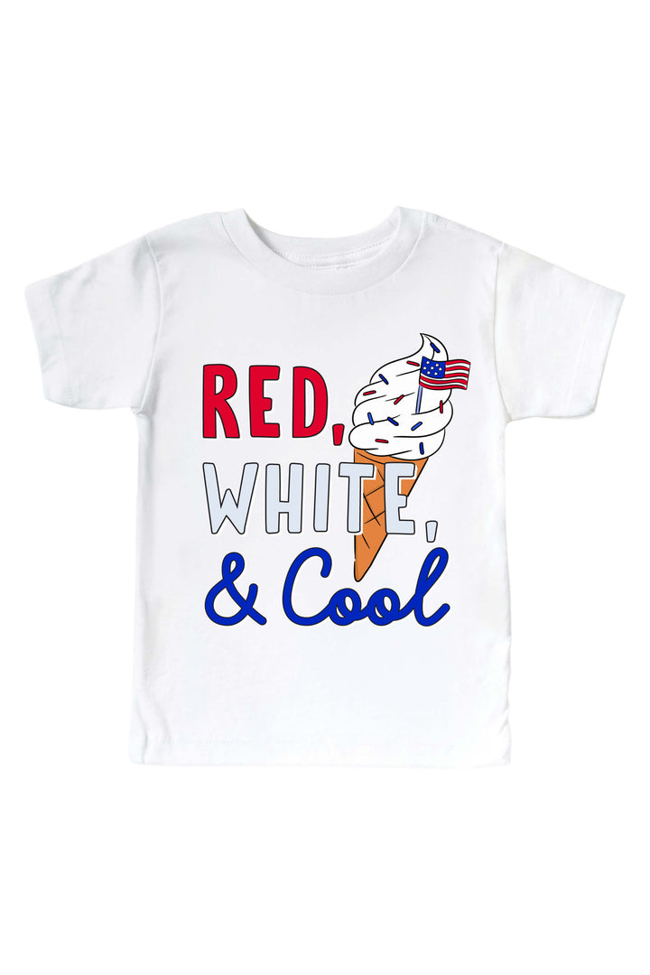 caden lane red white and cool graphic tee and onesie set - 4th of july patriotic sibling matching