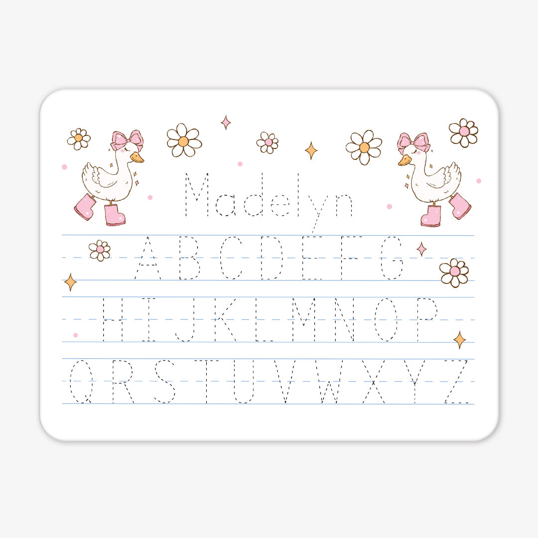 Kids Personalized Whiteboard | Silly Goose Pink