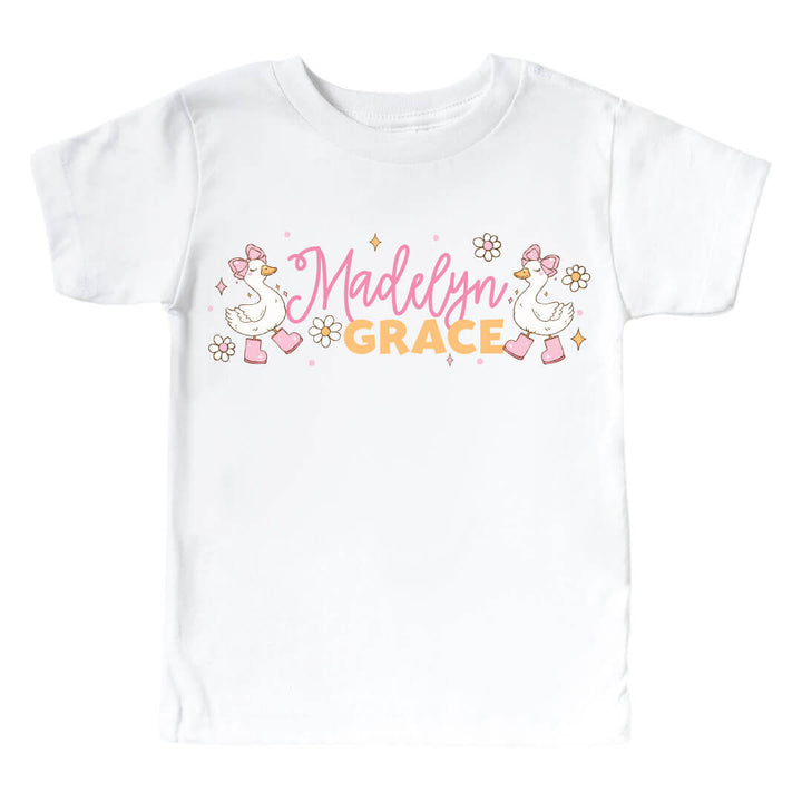 silly goose personalized tshirt for girls 