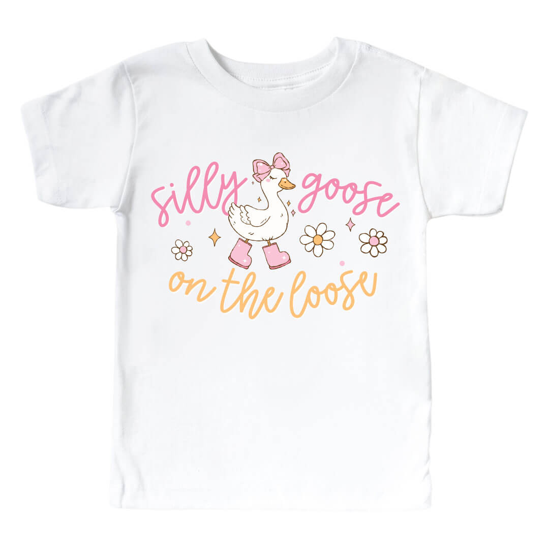 silly goose on the loose girls graphic tee