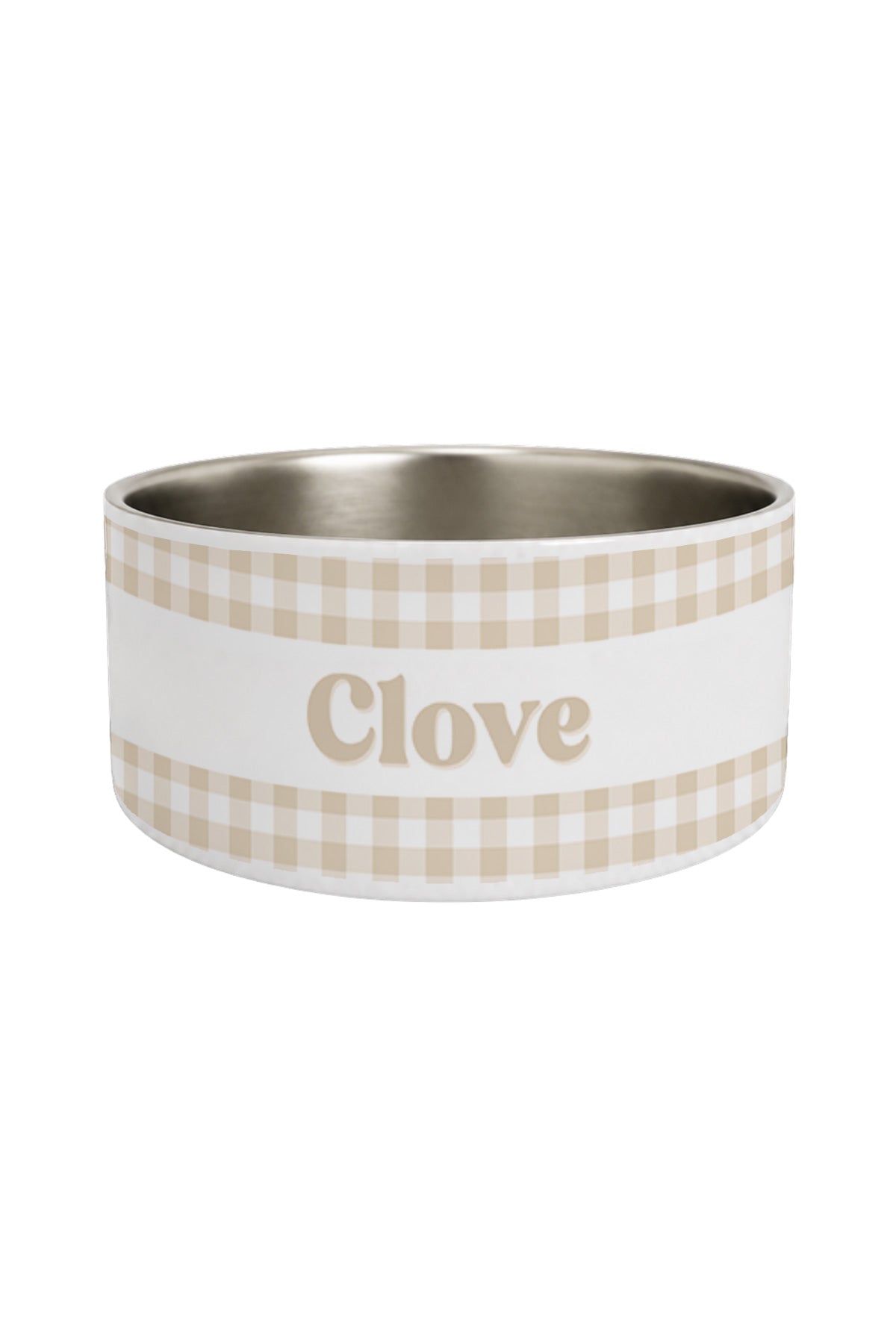 Personalized Pet Bowl | Snickerdoodle Gingham