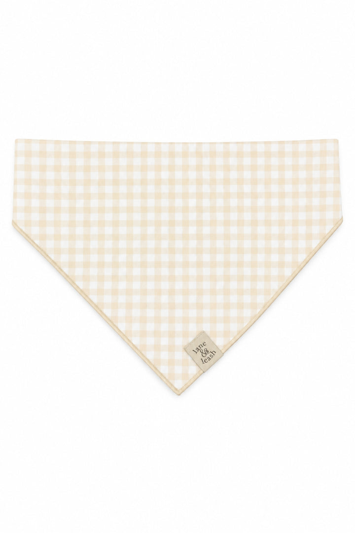 Pet Embroidered Bandana |  Snickerdoodle Gingham