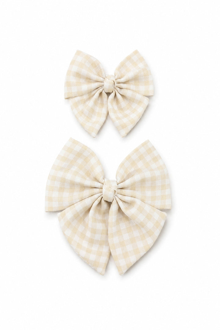 Pet Bow | Snickerdoodle Gingham