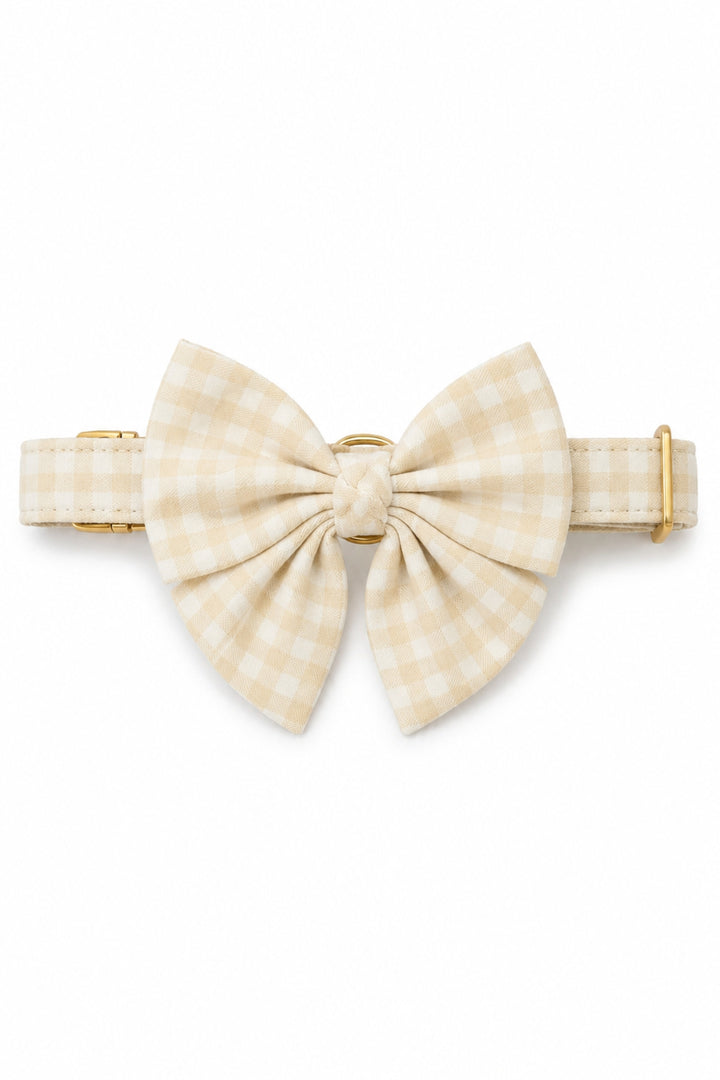 Pet Bow | Snickerdoodle Gingham