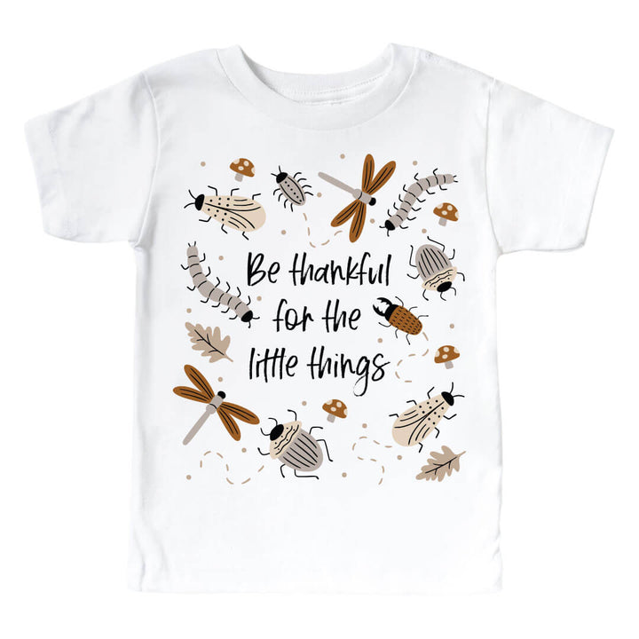 be thankful for the little things graphic tee for kids 