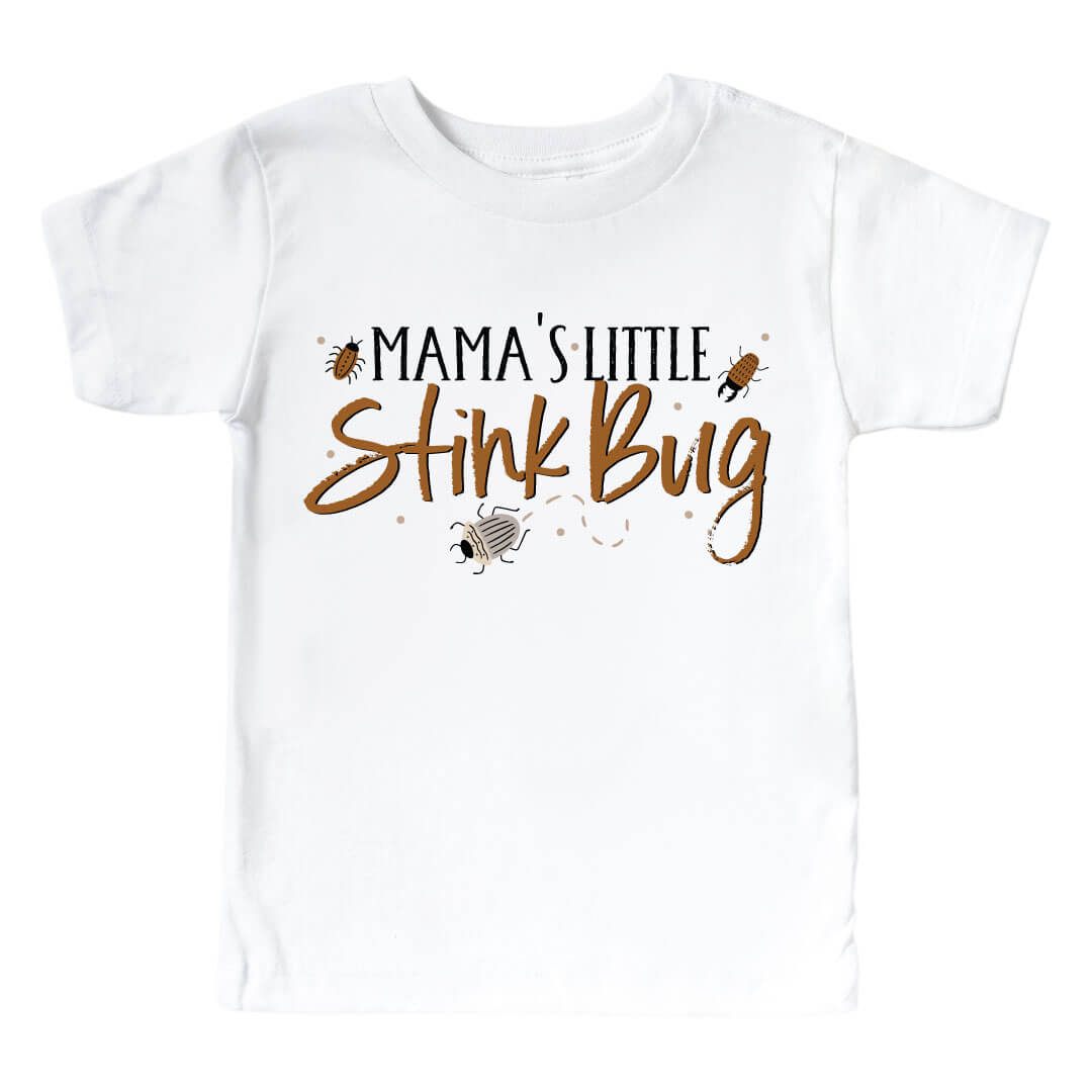 mama's little stinkbug kids graphic tee 
