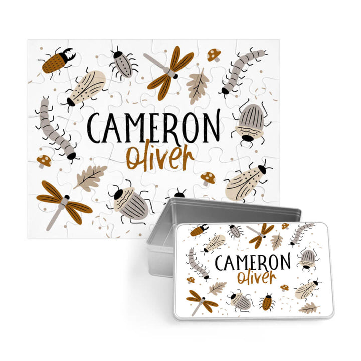 snuggle bug personalized 30 piece puzzle for kids with matching tin 