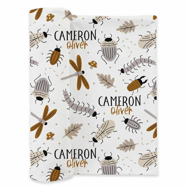 snuggle bug personalized swaddle blanket 