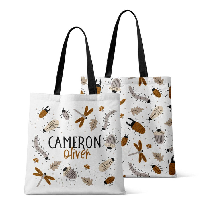 personalized bug tote bags for kids 