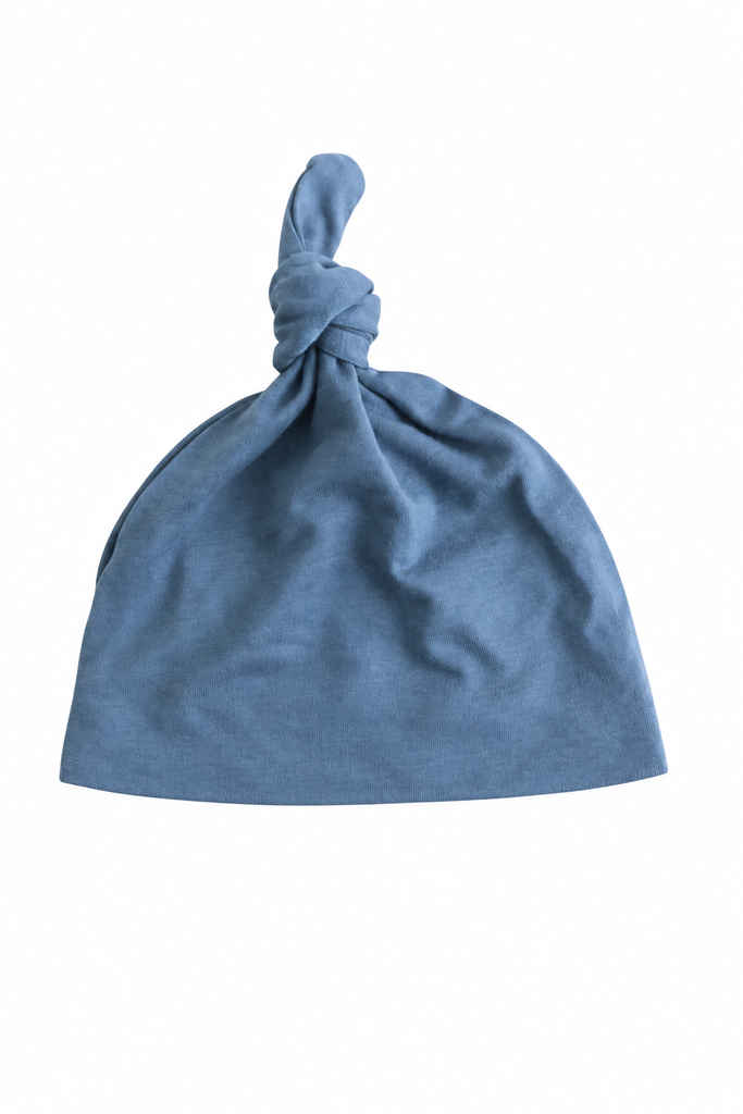 Bamboo Knotted Hat | Solid Dusty Blue