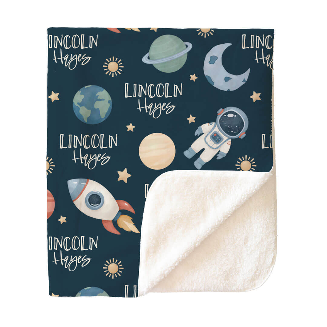 Space Explorer Personalized Kids Blanket