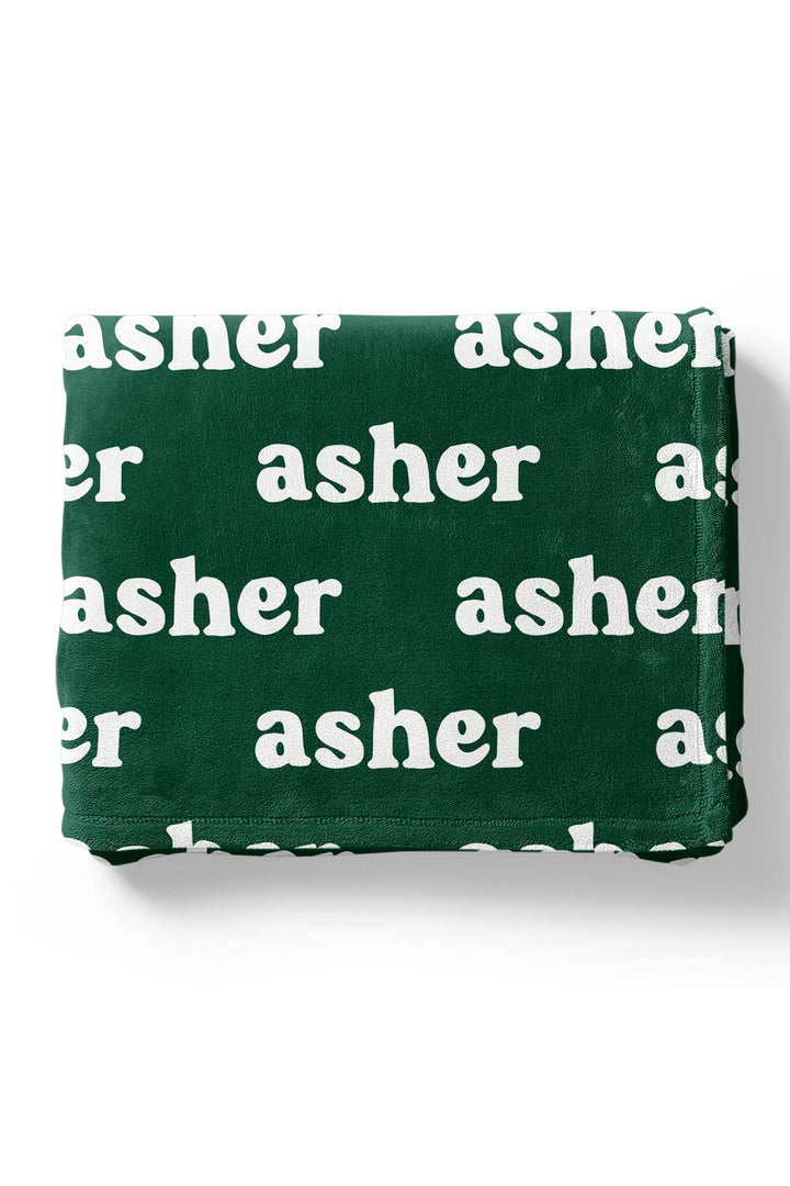 Caden Lane Spearmint-Block-Personalized-Blanket
