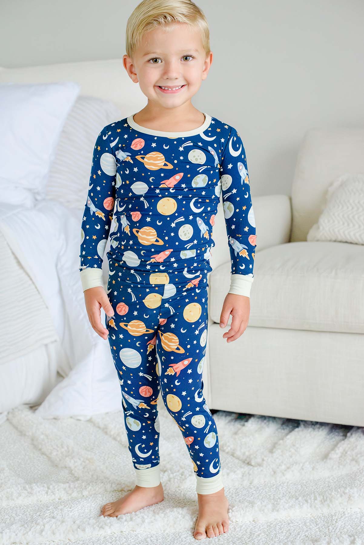 Glow-in-the-Dark Two-Piece Bamboo Pajama Set | Stellar Snuggles
