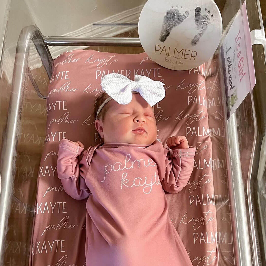 Caden Lane Matching Hospital Gown And Baby Caden Lane Matching