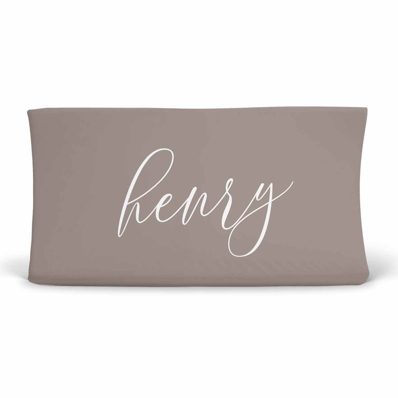 personalized changing pad cover stone 