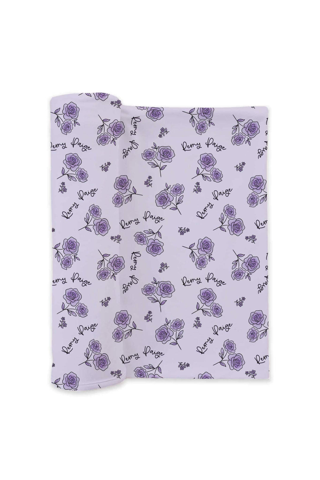 caden lane amethyst garden knit purple floral personalized swaddle blanket