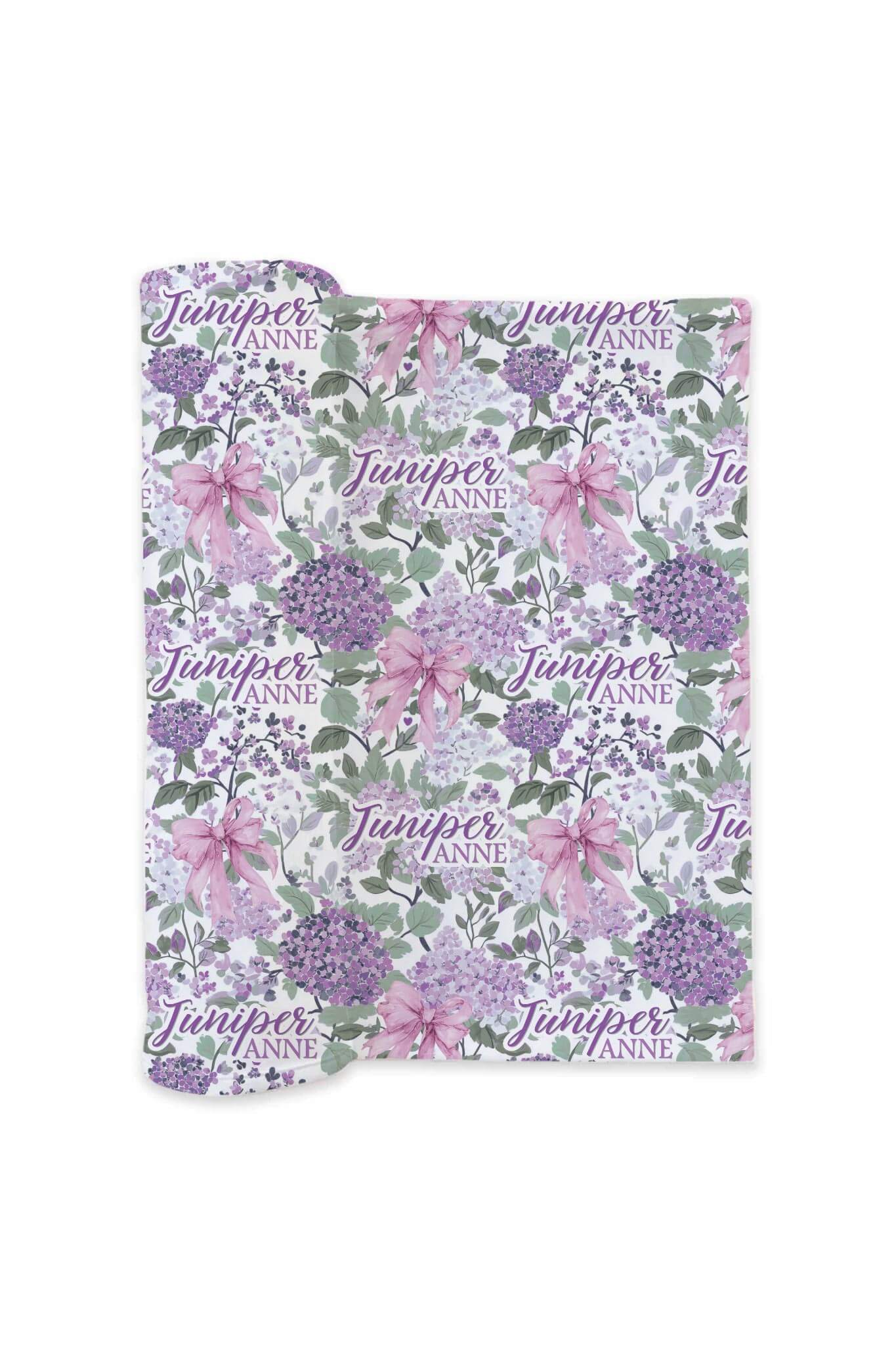 lavender lullaby personalized swaddle blanket 