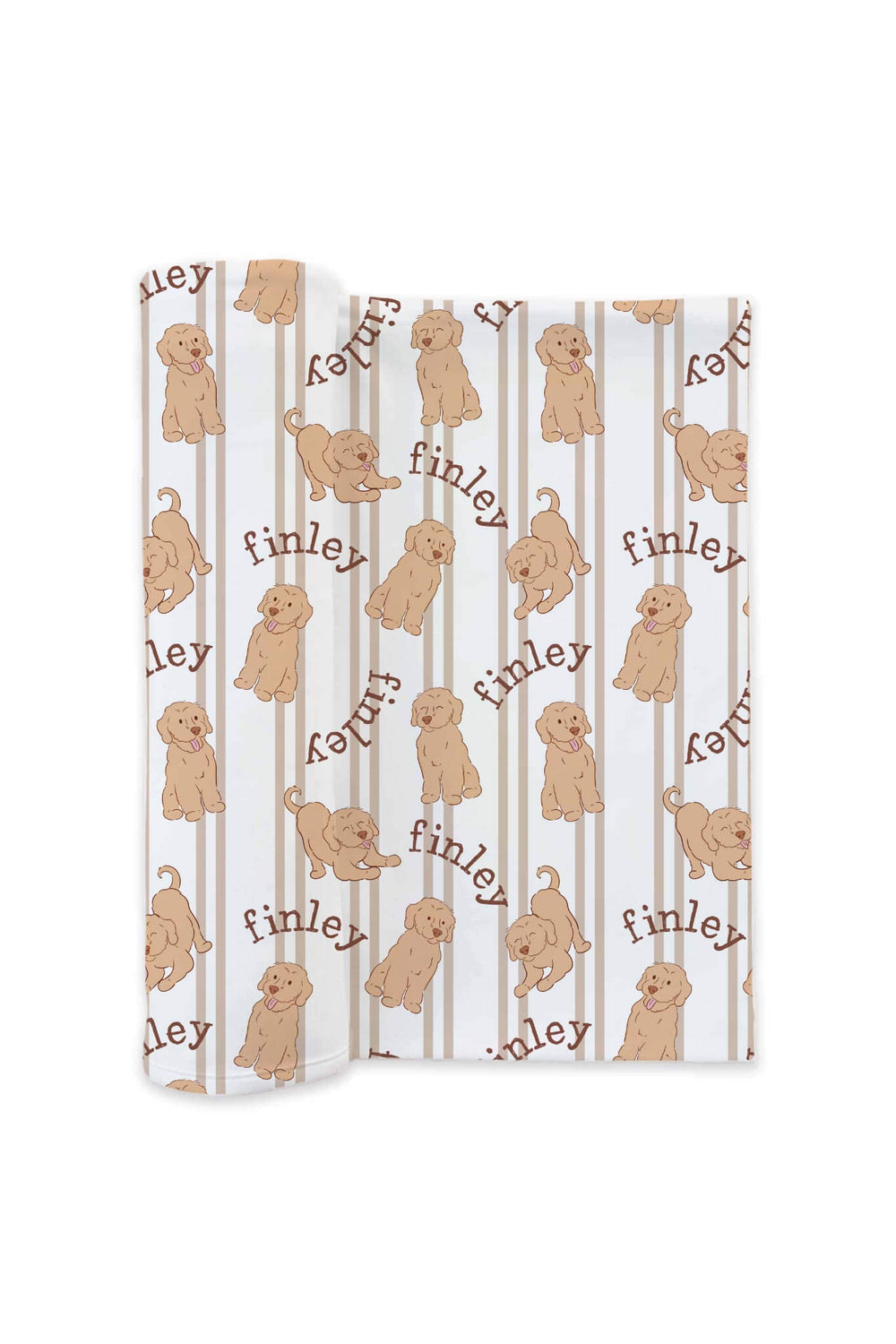 caden lane ruff life personalized swaddle blanket – golden retriever and lab design