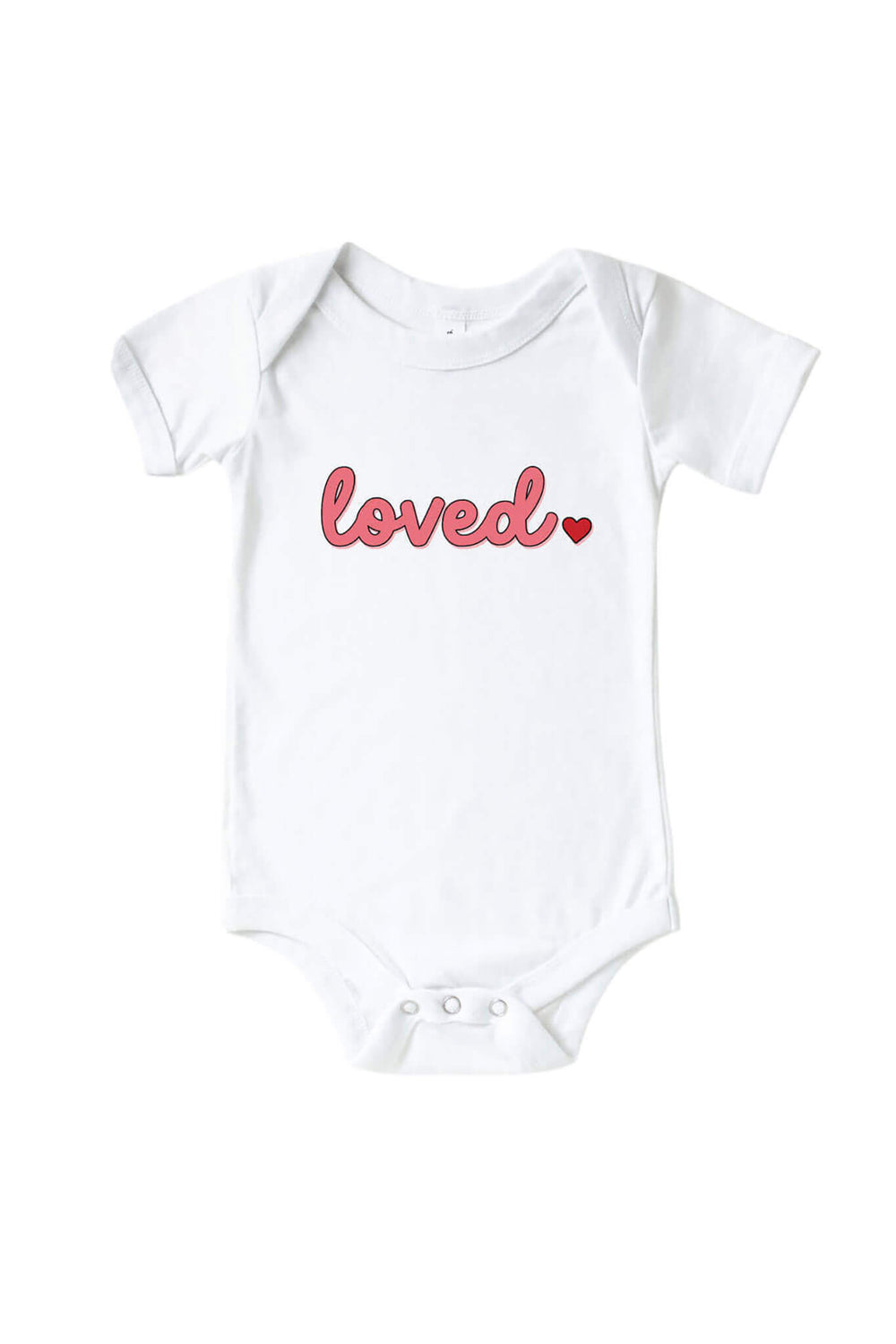 loved valentine's day baby bodysuit 