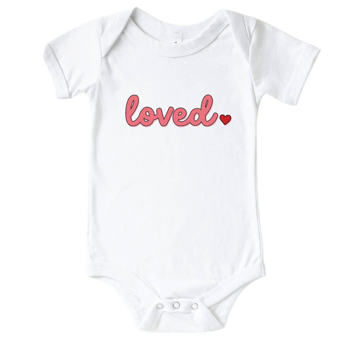loved valentine's day baby bodysuit 