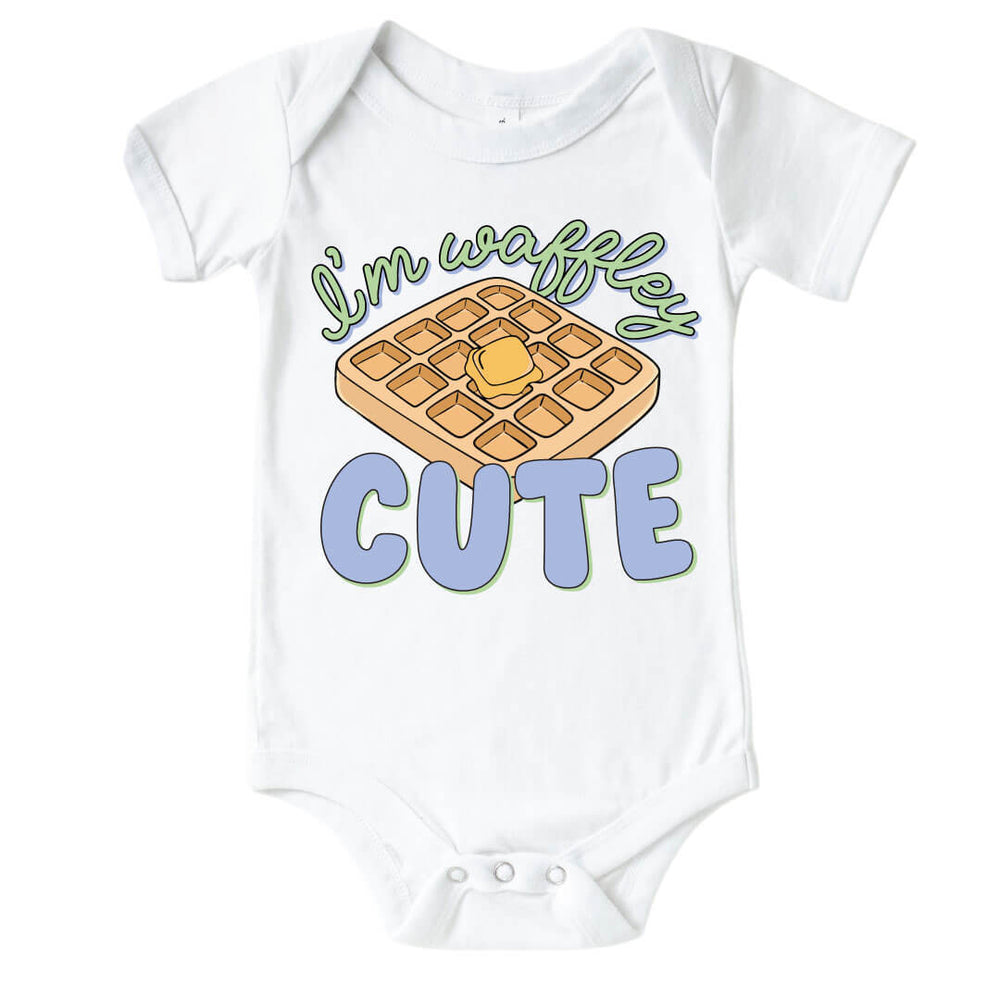 i'm waffley cute graphic bodysuit for babies 
