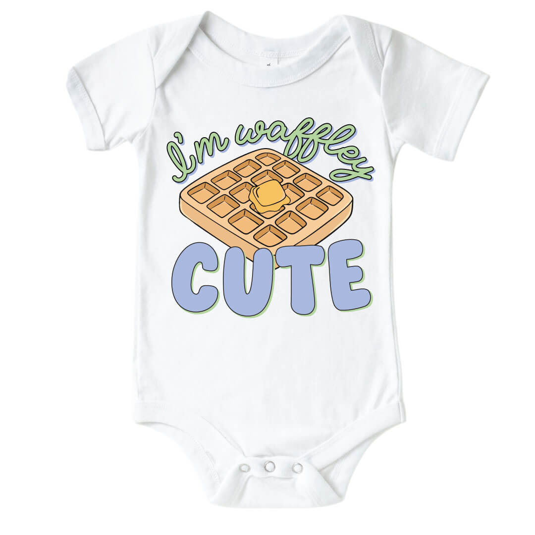 i'm waffley cute graphic bodysuit for babies 