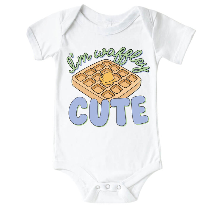 i'm waffley cute graphic bodysuit for babies 