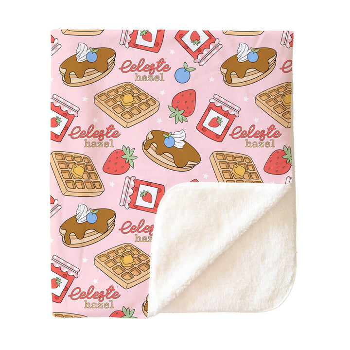 Sweet Stacks Personalized Kids Blanket | Pink