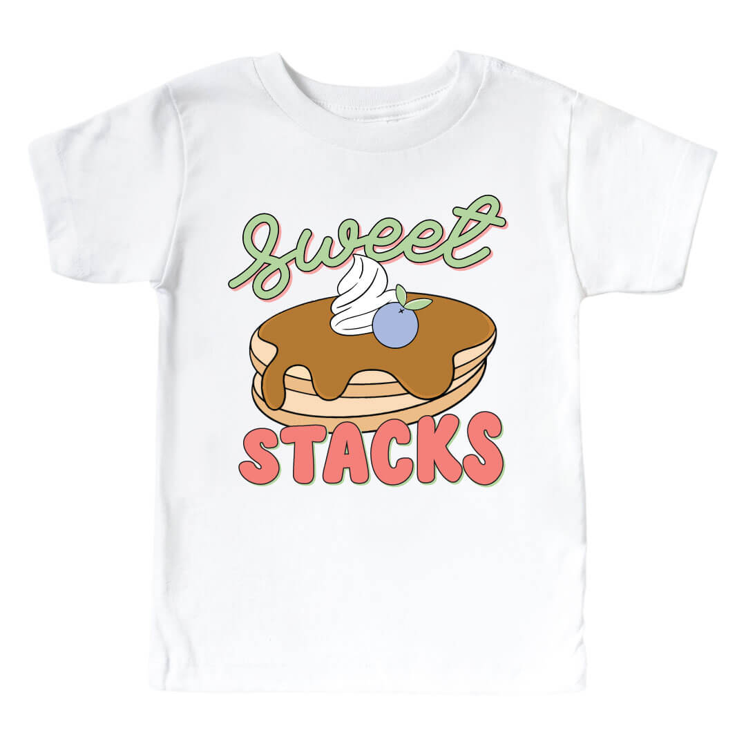sweet stacks graphic tee for kids 