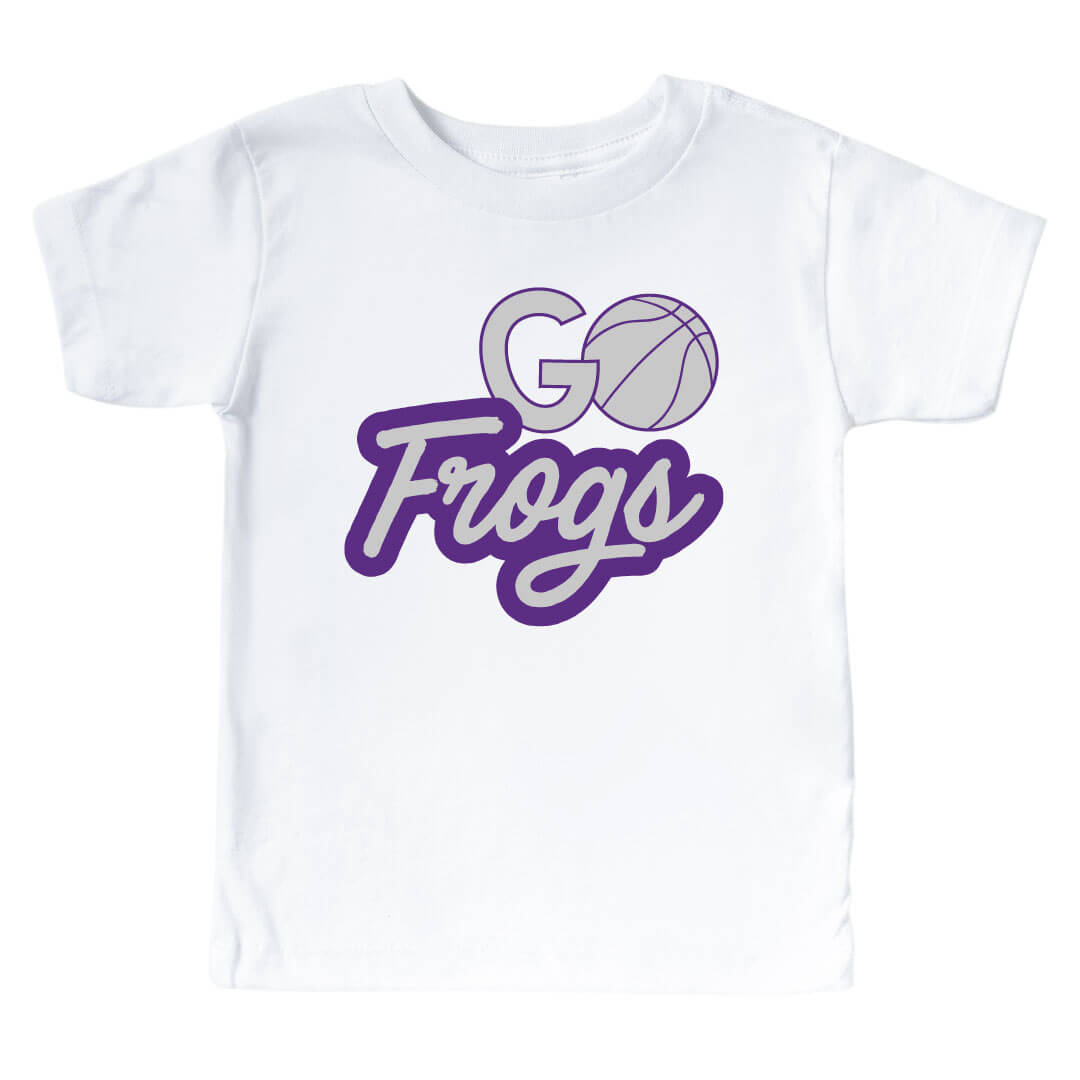 tcu go frogs basketball kids graphic tee 