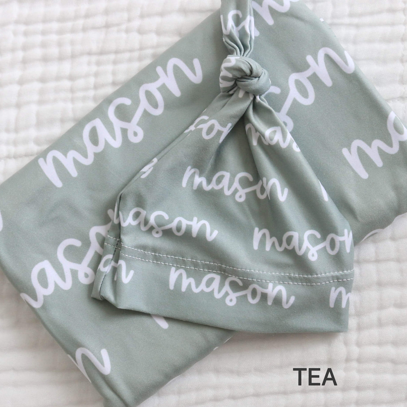 personalized swaddle blanket tea 