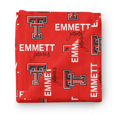 texas tech personalized swaddle blanket 