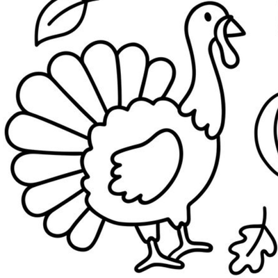 Personalized Giant Coloring Banner |  Thanksgiving