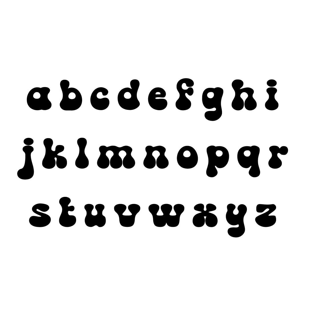 the duck all lowercase font 