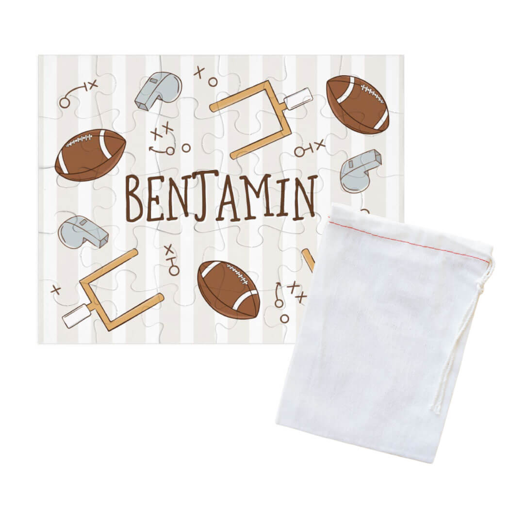 football personalized name puzzle for boys 