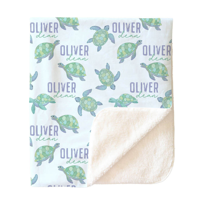 Totally Turtles Personalized Kids Blanket