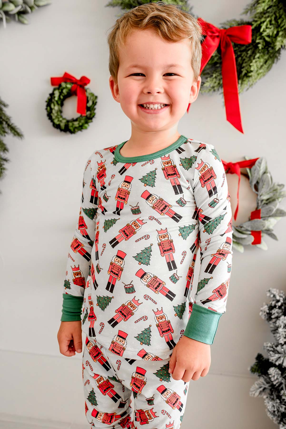 Two-Piece Bamboo Pajama Set | Toy Soldier Green