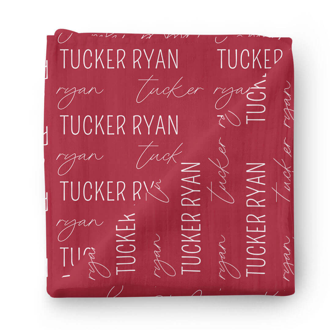 u of a personalized swaddle blanket cardinal red 